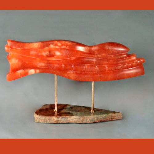 MB-S086 Stone Sculpture, Flow State $2900 at Hunter Wolff Gallery